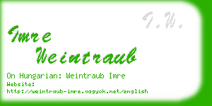 imre weintraub business card